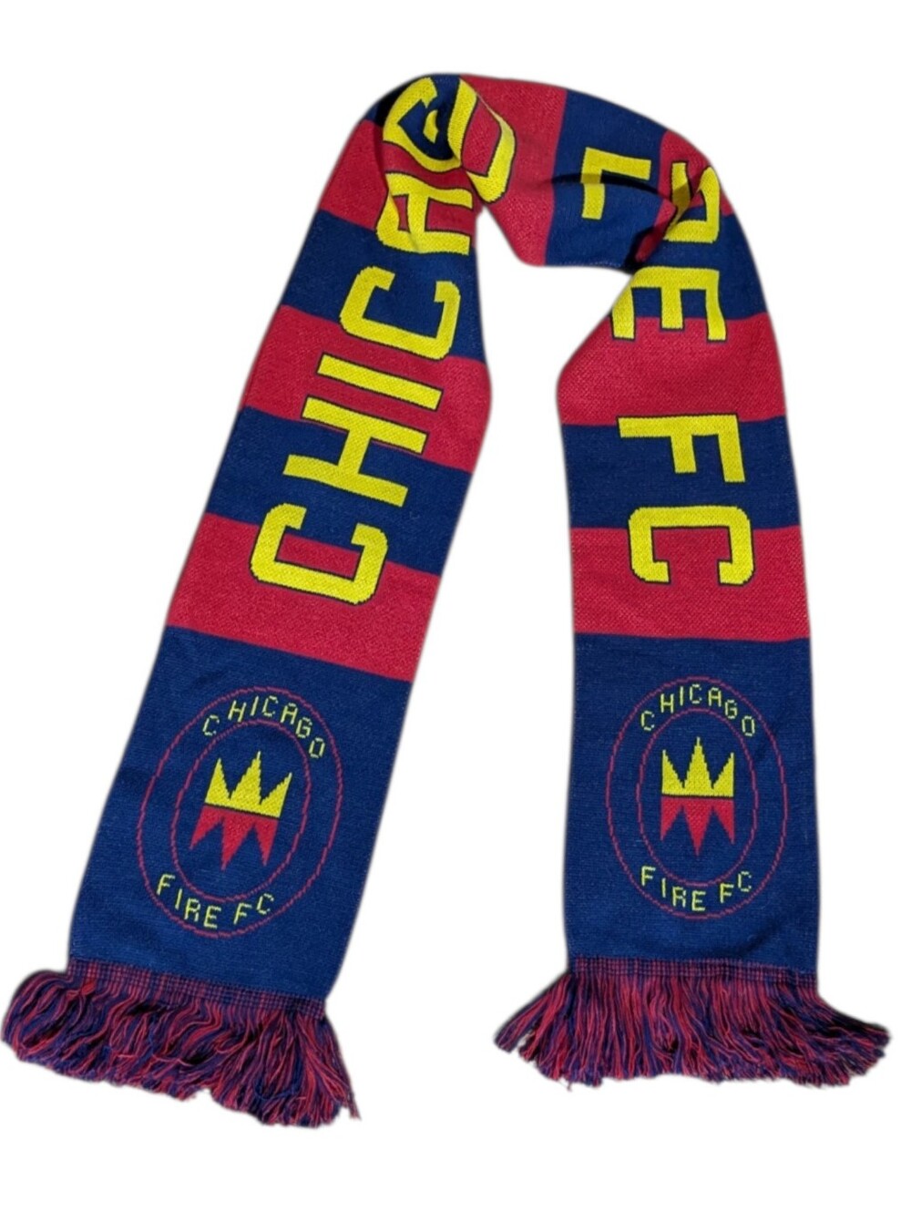 Chicago Fire FC Red & Blue Winter Knit Unisex Giftable Scarf